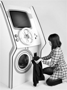 留学生发明街机游戏洗衣机 游戏失败就停止