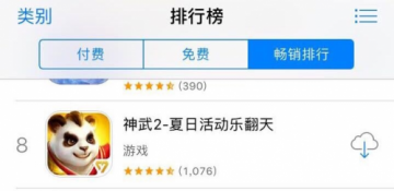 再登Appstore畅销榜TOP10!《神武2》手游引爆暑期狂潮