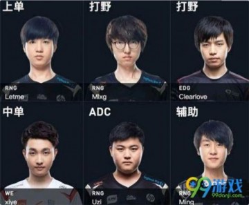 2018LOL亚运会中国队名单疑试曝光 RNG入选四名选手 EDG和WE各一名选手