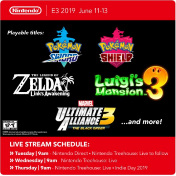E3 2019任天堂发布会时间