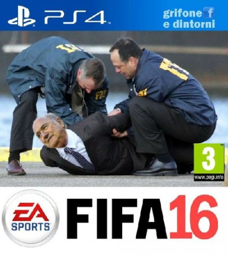 国际足联高层贪污 玩家恶搞《FIFA16》封面