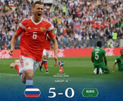 2018世界杯6月15日比赛回顾：俄罗斯5-0沙特