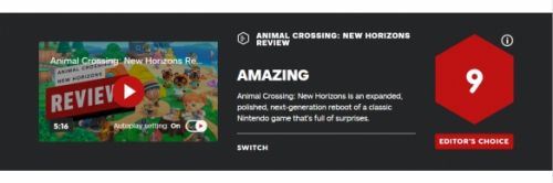 《集合啦!动物森友会》IGN评分9分 于新时代的成功重启