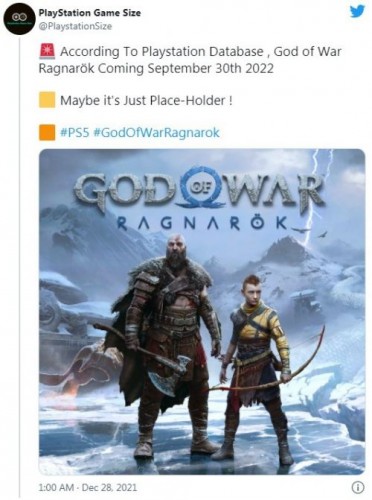 PS数据库曝光发售日期!《战神:诸神黄昏》或于2022年9月推出