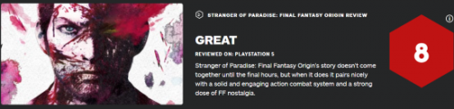 《最终幻想：起源》IGN评分8分：战斗系统优秀、系列情怀拉满